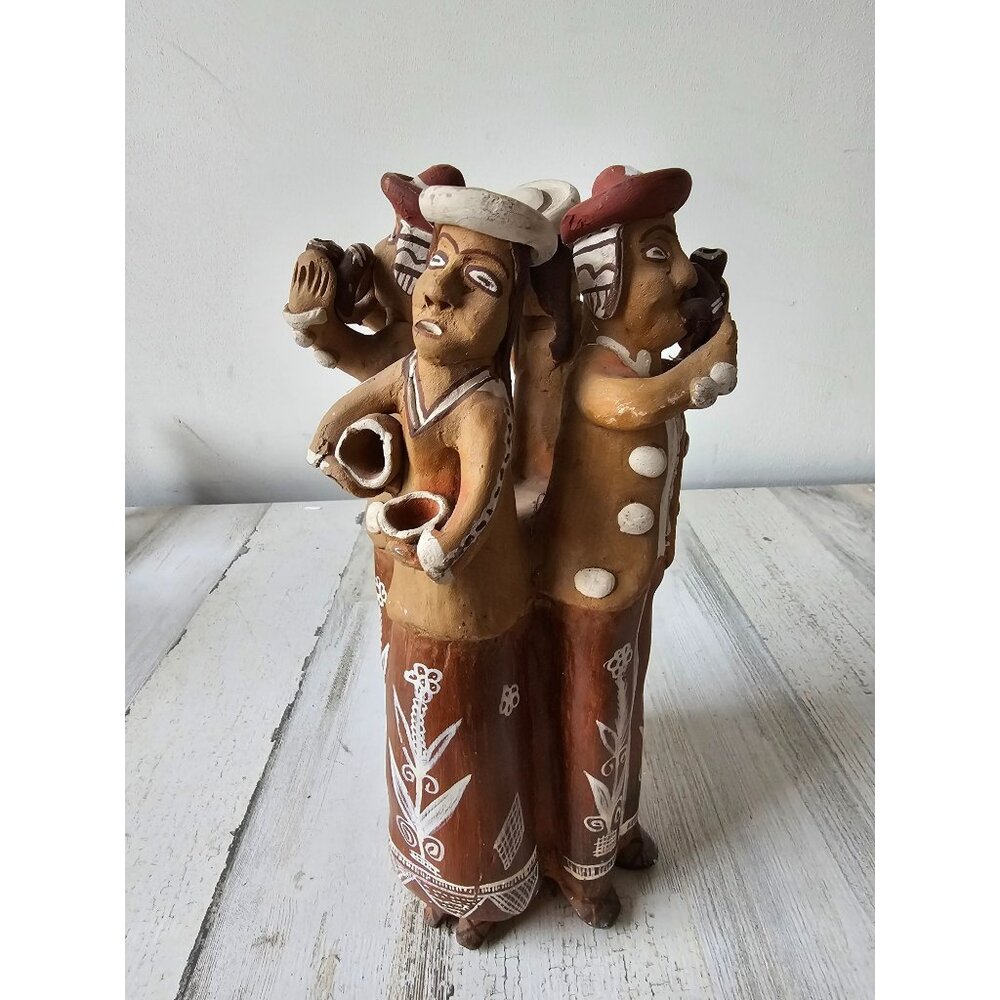Raquels peru Indian couples Peruvian andes musical pottery art decor band unique